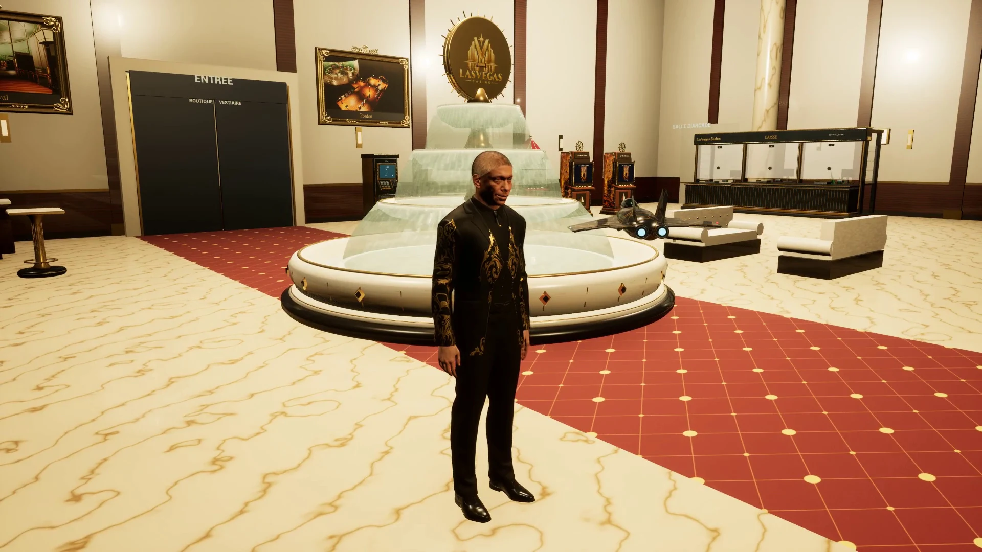 Le hall principal de Las Vegas Casino — capture réelle du jeu en développement